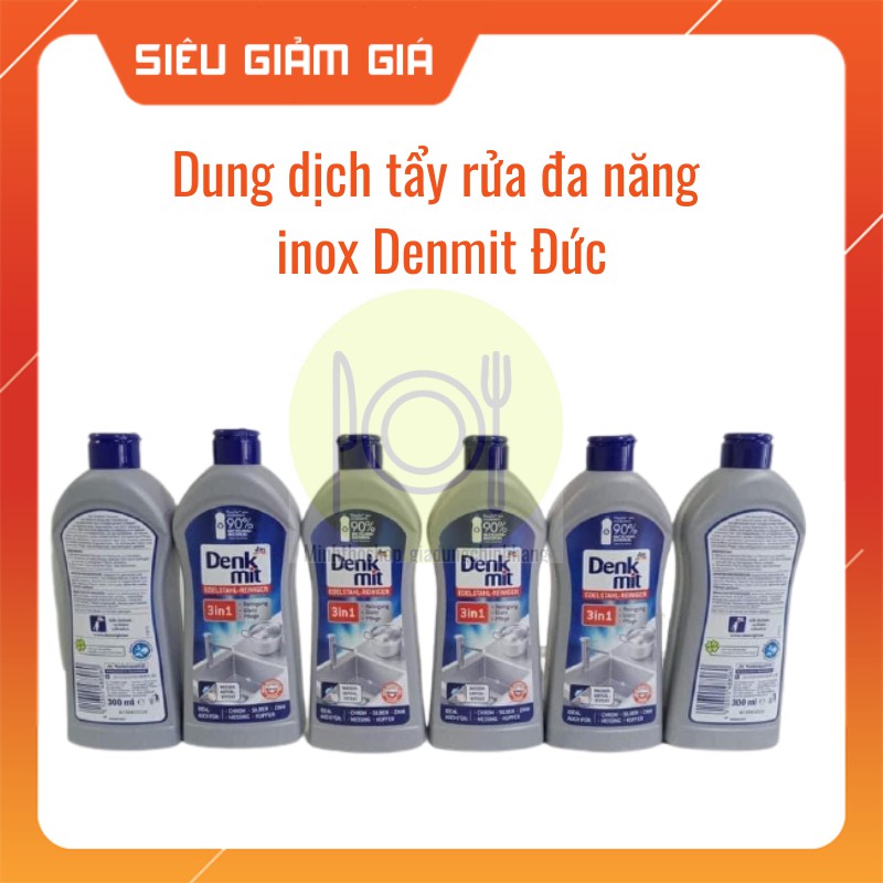 (Nội địa Đức) Dung dịch tẩy rửa đa năng Denkmit Đức, đánh bóng, bảo vệ đồ inox, chăm sóc nhà bếp, vệ sinh nhà tắm