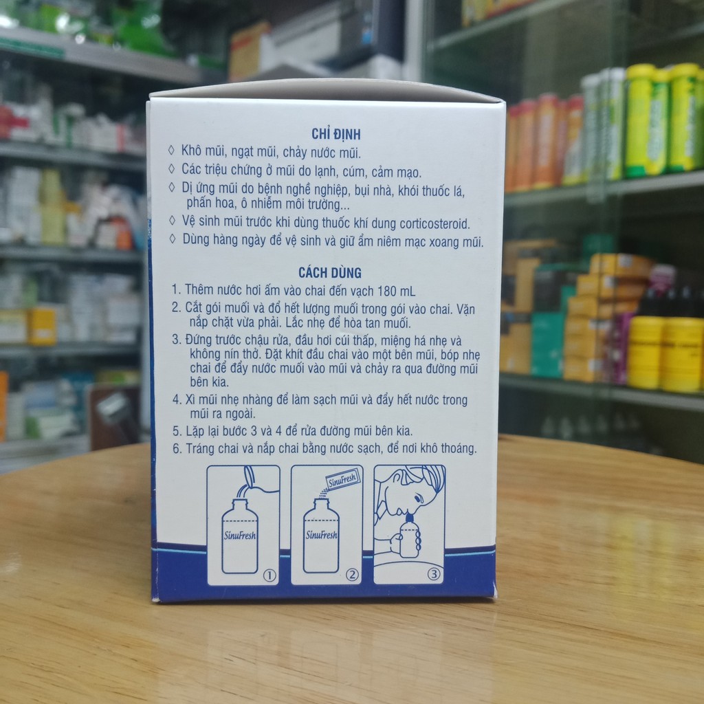 SINUFRESH CÁT LINH HỘP 50 GÓI MUỐI RỬA MŨI XOANG