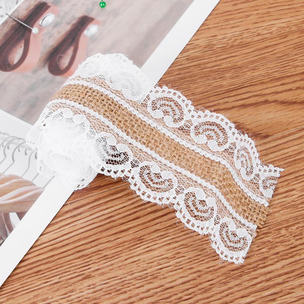 Cuộn Vải Bố Phối Ren Dài 1m Dùng Trang Trí Tiệc Cưới Edge