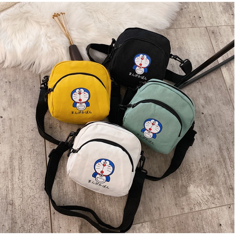 Mèo leng keng Túi đeo chéo nữ phim hoạt hình dễ thương