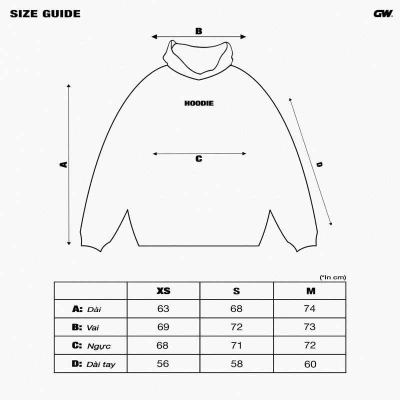 GW LOGO HOODIE/ Áo Hoodie Nỉ Bông/ GAMBLE WORLDWIDE