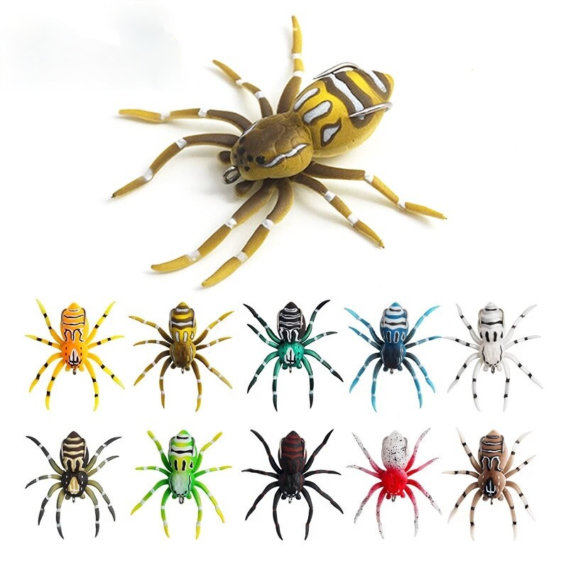 1 mồi câu cá giả hình nhện bằng silicon mềm 4.7cm 6g