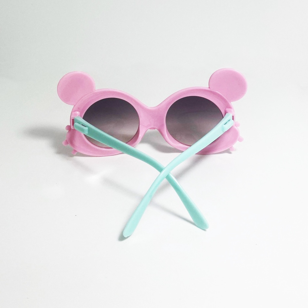 Kính mát trẻ em Jun Secret gọng nhựa, kiểu kính hình chuột đáng yêu dành cho bé trai, bé gái từ 1 đến 5 tuổi JS20A60