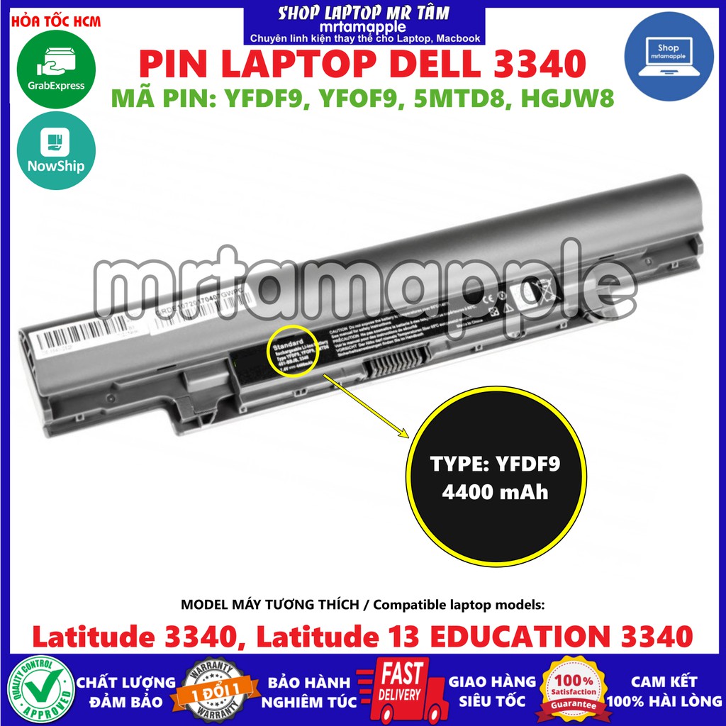 Pin Laptop DELL 3340 - 6 CELL - Latitude 3340