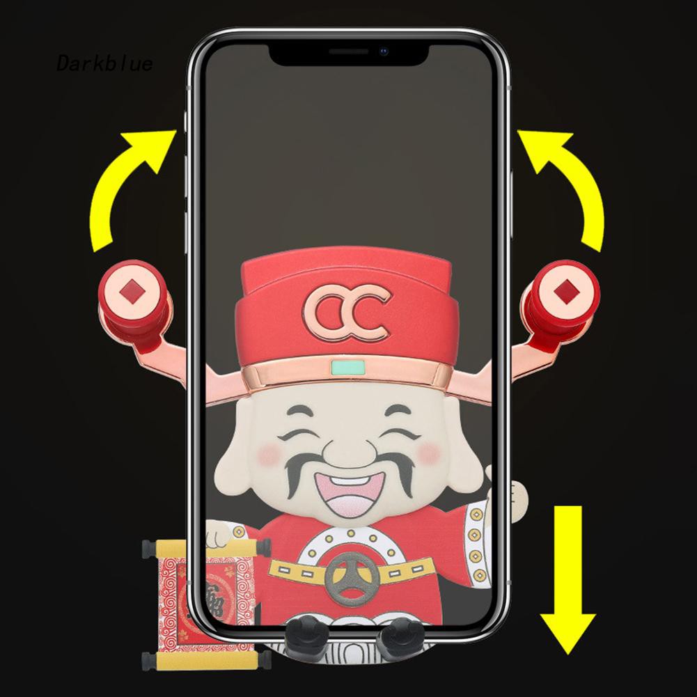 Giá đỡ điện thoại gắn lỗ thông khí xe hơi tiện lợi kiểu dáng ông thần tài dễ thương | BigBuy360 - bigbuy360.vn