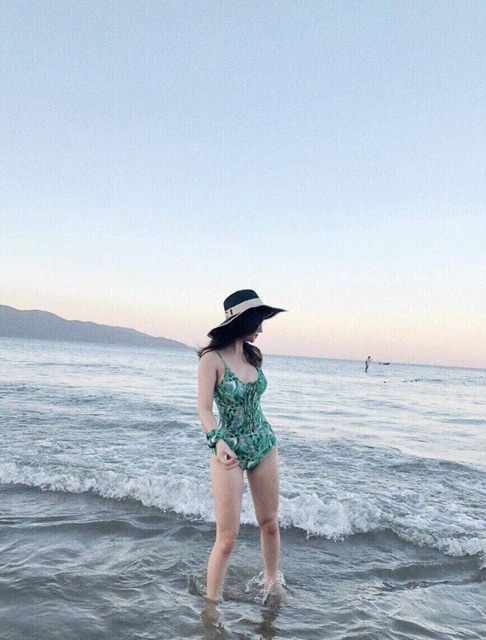 Bikini nữ thời trang một mảnh hoa lá dễ thương