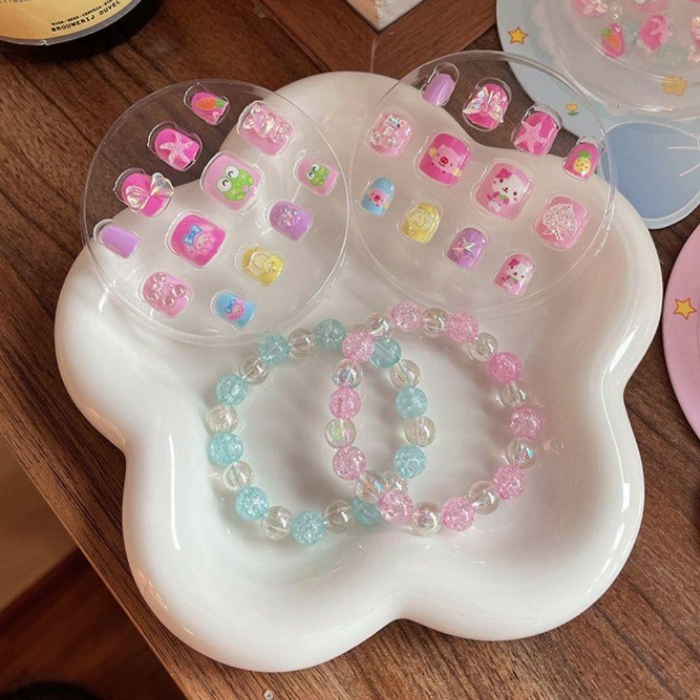 Bộ Móng Tay Giả Họa Tiết Hoạt Hình Dễ Thương Cho Bé