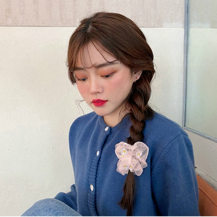 [Mã FASHIONCB231 hoàn tối đa 30K xu đơn 99K] Dây buộc tóc xuyên thấu họa tiết hoa thời trang cho nữ | BigBuy360 - bigbuy360.vn