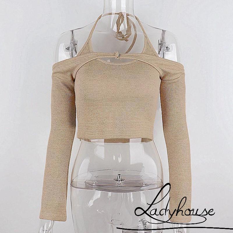 Áo Cổ Thuyền Không Tay Hở Lưng Màu Trơn Thời Trang Cho Nữ