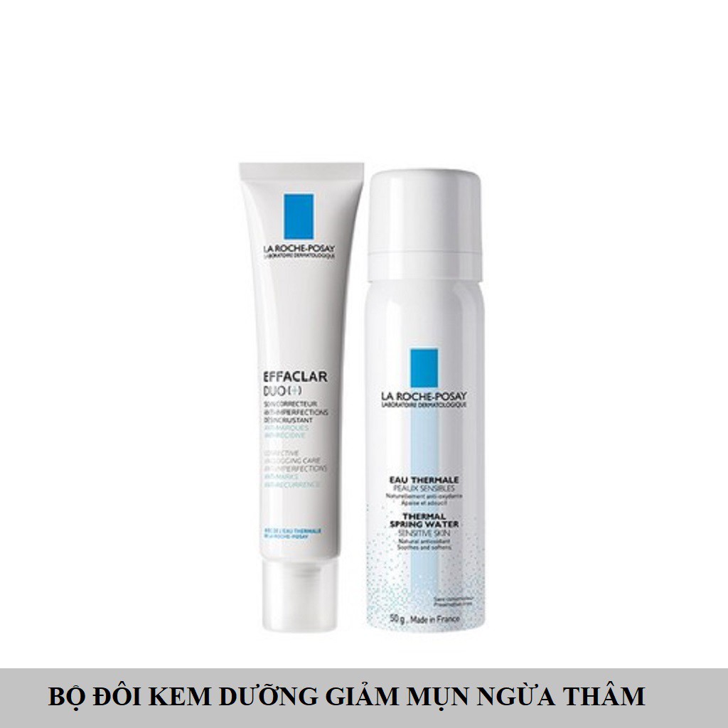 Bộ đôi kem dưỡng giảm mụn, ngừa thâm La Roche Posay Effaclar Duo+ 40ml và Xịt khoáng làm dịu da 50ml