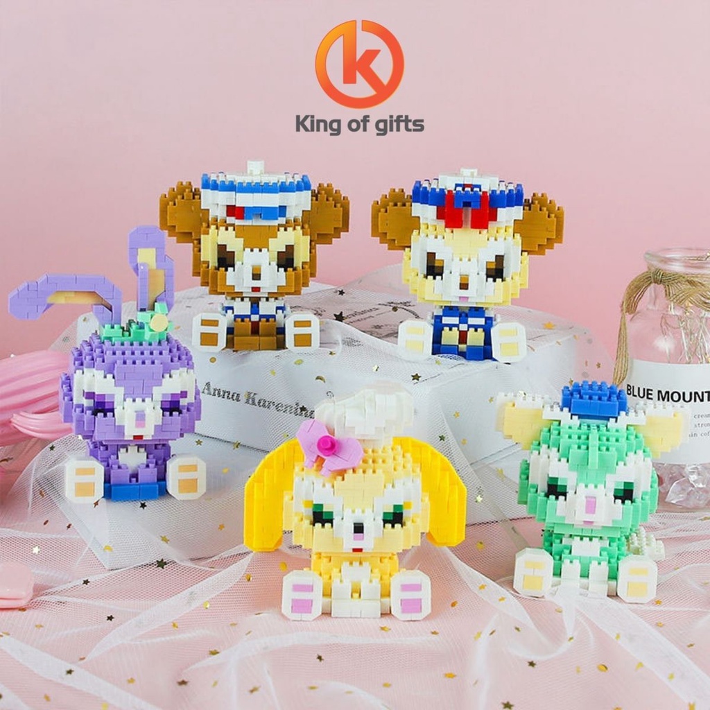 Đồ chơi thông minh lego cho bé xếp hình 3d thỏ gấu dễ thương King Of Gifts