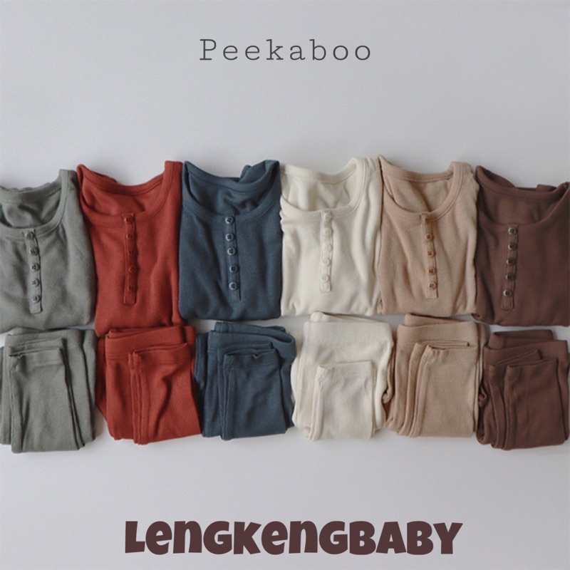 Set Peekaboo bộ thun tăm mềm mịn cho bé