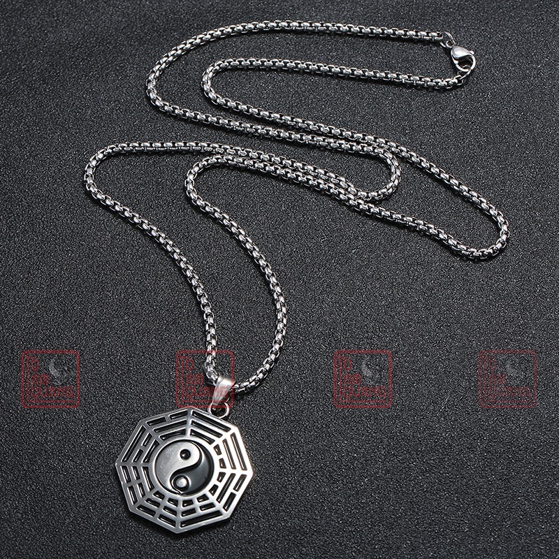 Dây chuyền bát quái titan cao cấp phong thủy nam nữ đẹp rẻ mang lại bình an - may mắn - TÔ TÂM QUANG