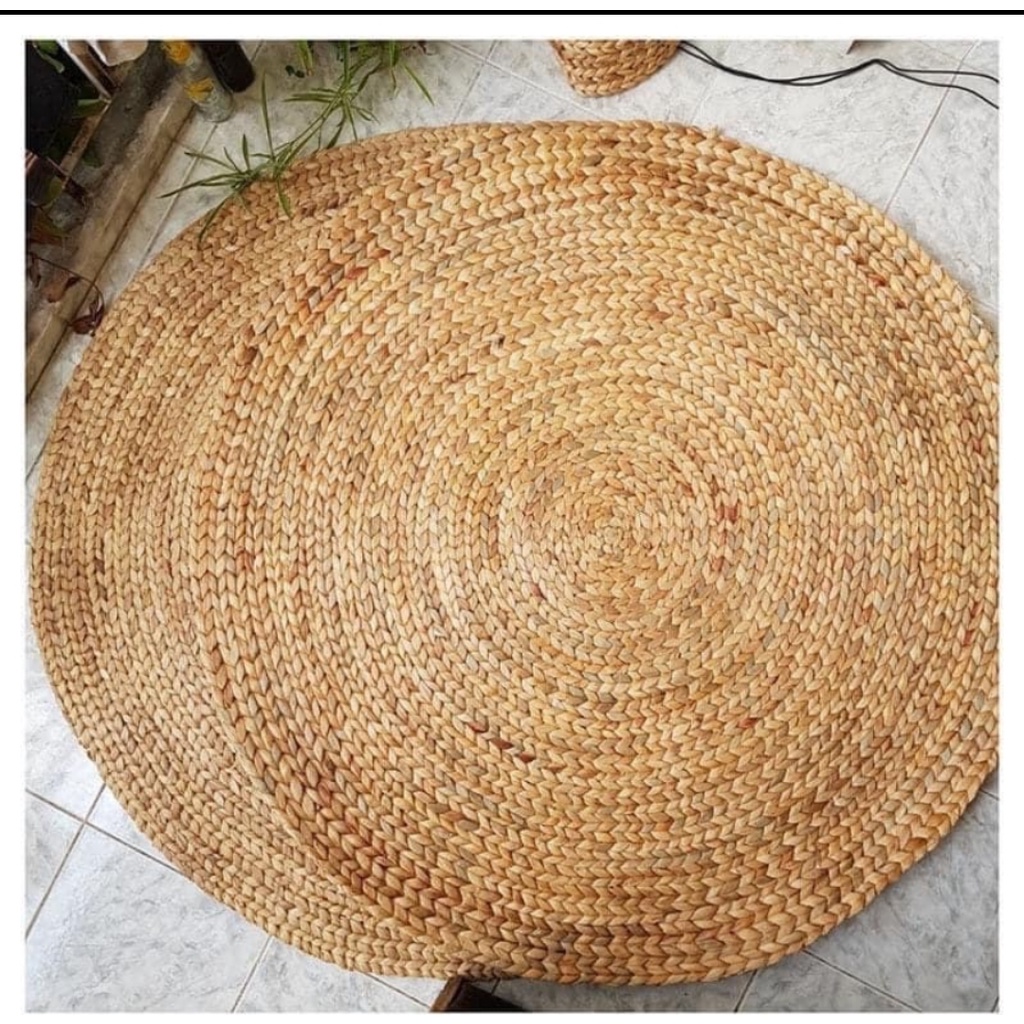 Thảm lục bình, thảm cói decor trải sàn chụp ảnh xuất khẩu _ Hưng Phúc  size 150cm