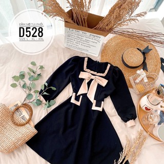 Bigsize Đầm nơ túi phối D528
