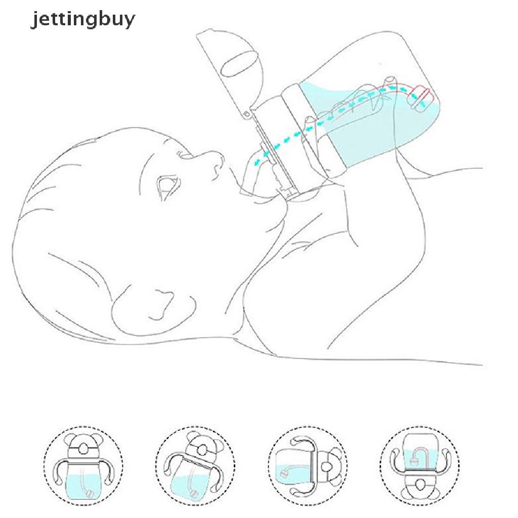 Bình uống nước JETTING có tay cầm và ống hút cho bé