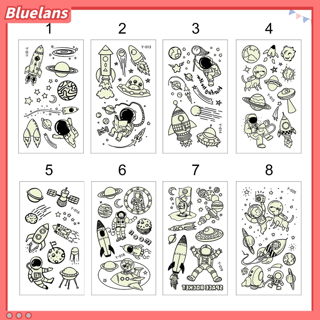 Hình Xăm Tạm Thời Bằng Giấy Họa Tiết Vũ Trụ Dễ Thương Thân Thiện Với Môi Trường