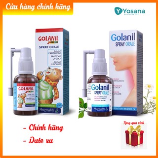 [Tặng quà]Golanil Junior Spray Orale - Giúp giảm ho giảm đau rát họng, khản giọng thông họng tức thì cho bé (Lọ 30ml)