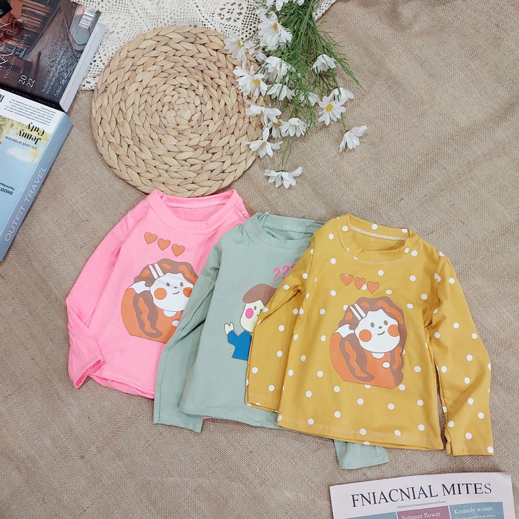 (8-20kg) Bộ quần áo dài tay in hình dễ thương AM376 cho bé trai và bé gái TTR124