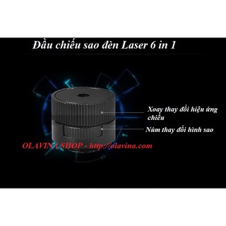 Đầu chiếu sao đèn Laser 6 in 1