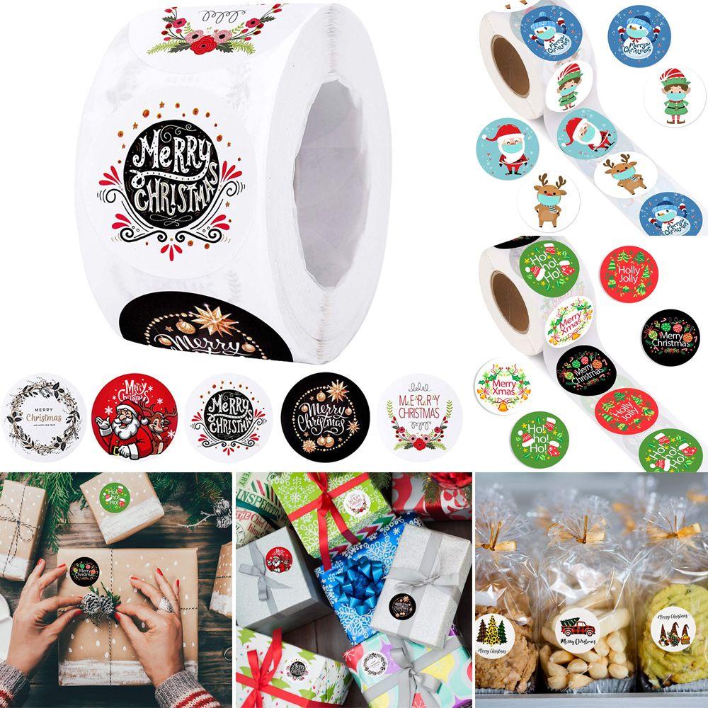CHOOKEY Bộ 500 Miếng Dán Trang Trí Hộp Quà Giáng Sinh Đẹp Mắt