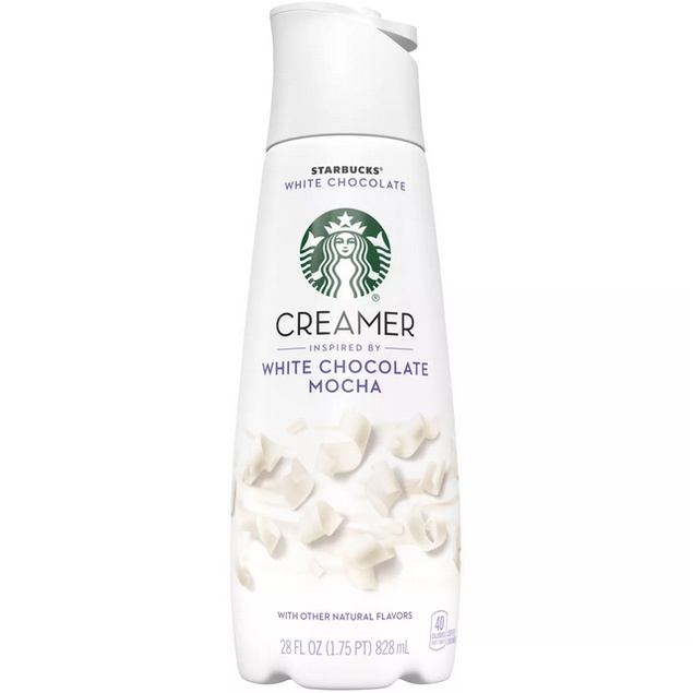 Kem sữa lỏng starbucks white chocolate mocha coffee creamer, 828ml 28oz - ảnh sản phẩm 1