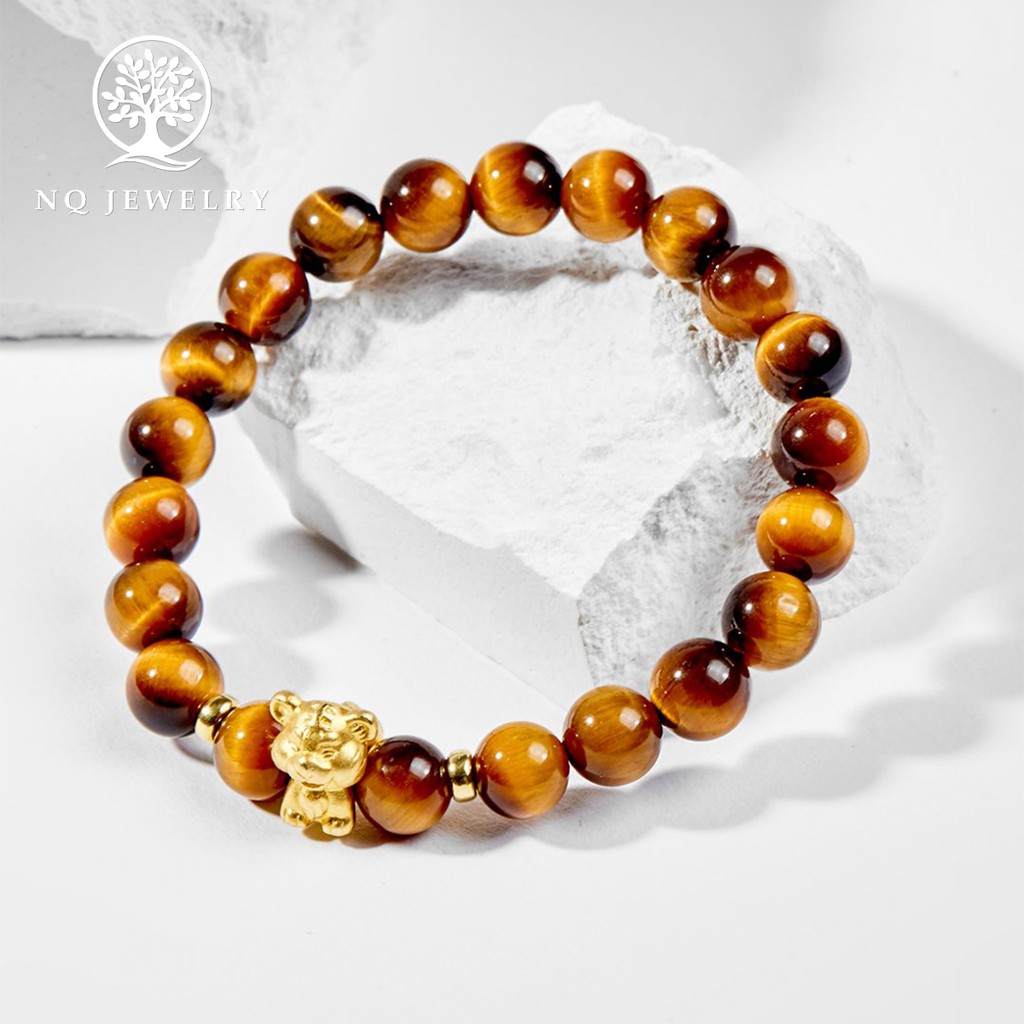 Vòng tay vàng nâu charm 12 con giáp - NQ Jewelry