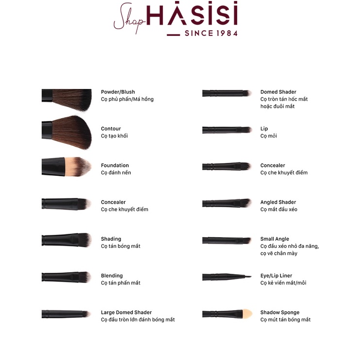 BỘ CỌ CÁ NHÂN 14 CÂY, BÓP DA HỒNG VACOSI - BC09