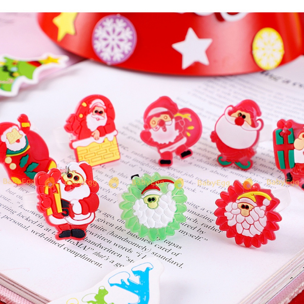 NHẪN PHÁT SÁNG SẴN PIN cho bé đồ chơi noel Giáng sinh quà tặng cho bé trai bé gái 1 2 3 4 5 6 7 8 9 tuổi