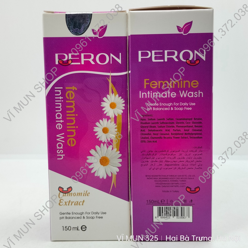 Nước rửa vệ sinh hàng ngày PERON INTIMATE WASH chai 150ml