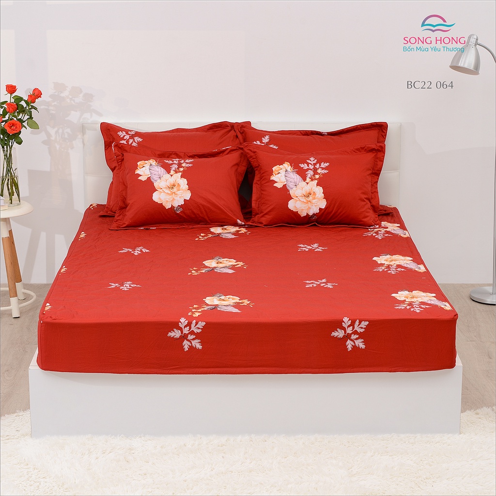 Ga chun 1.5mx1.9m (có chần) - Chất cotton - Sông Hồng chính hãng.