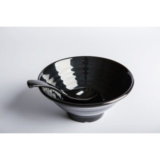 Tô nhựa melamine size 16cm đen bóng, nâu bóng bát mì phở cơm nhà hàng sang trọng - bowl SF-TOX17