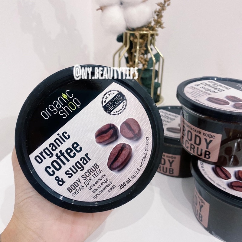 Tẩy Tế Bào Chết Toàn Thân Nga Organic Shop Coffe &amp; Sugar Body Scrub - 250ml