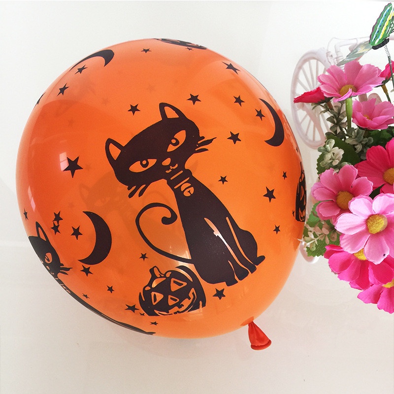 Túi 100 quả bóng bay halloween trang trí hóa trang lễ hội