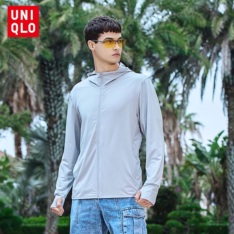 Áo Khoác Hoodie Thể Thao Tay Dài Chống Tia UV Thoáng Khí Thời Trang Cho Nam
