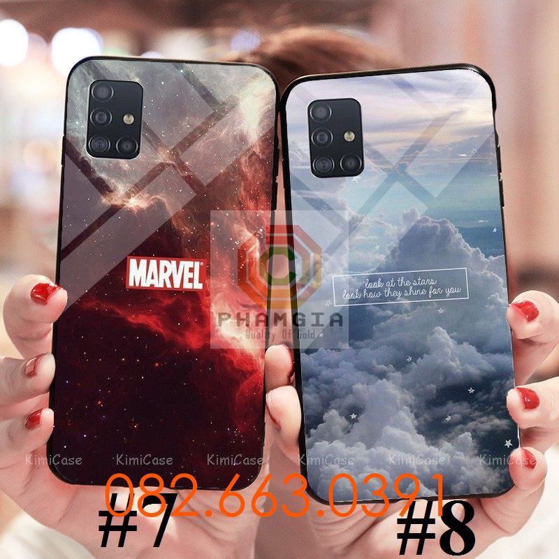Ốp lưng ép kính Samsung M51 in hình bầu trời