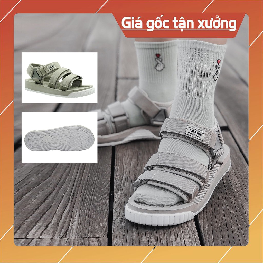 Sandal Vento nam nữ SD-9801 L.Grey (màu ghi) - sandal đế bằng thời trang, đi làm, đi học