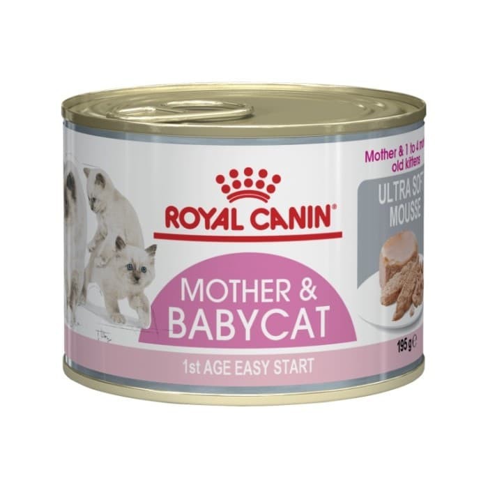 Pate/ Thức ăn ướt Mother&amp;Baby Cat dành cho mèo con dưới 4 tháng tuổi, mèo mẹ đang mang thai và cho con bú dạng lon 195g