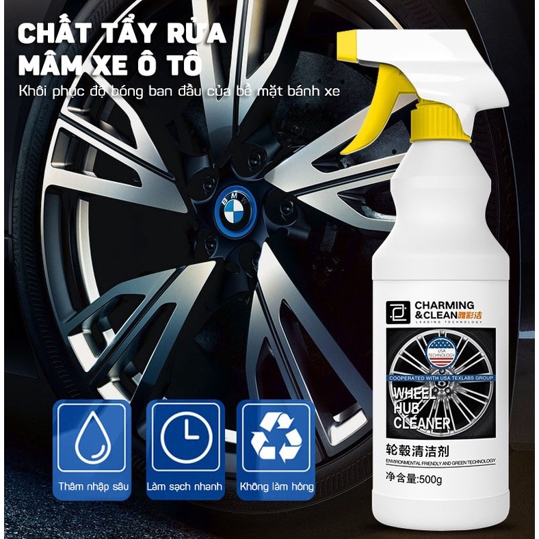 Dung Dịch Đánh Bóng, Tẩy Rỉ Sét Mạ Crôm, INOX Cho Vành Xe, Lazang, Mâm Xe Ô Tô 500ML TEXLABS DOKEY99