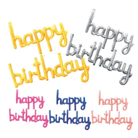 Bóng chữ Happy birthday liền kiểu mới trang trí sinh nhật