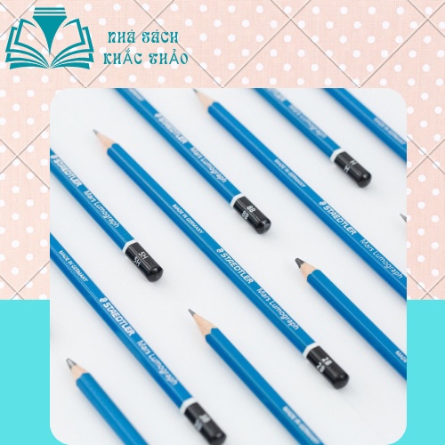 Bút chì Staedtler - bút Chì Đức xanh 2B dành cho học sinh lớp 1 luyện chữ.