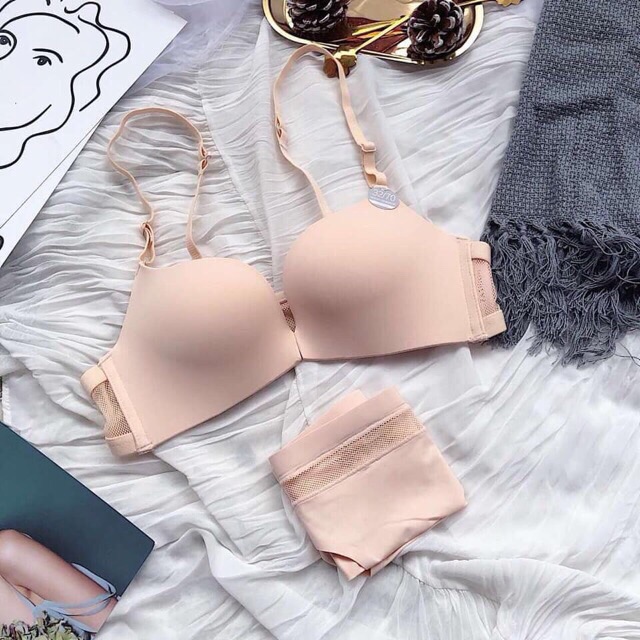 SIÊU HOT - Bộ đồ lót cài trước dây lưới đệm mỏng cao cấp, bộ đồ lót nữ