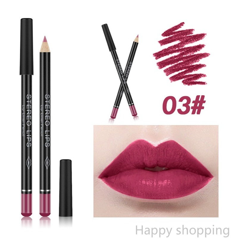 (Hàng Mới Về) Set 12 Chì Kẻ Viền Môi Chống Thấm Nước Màu Sắc Thời Trang | BigBuy360 - bigbuy360.vn