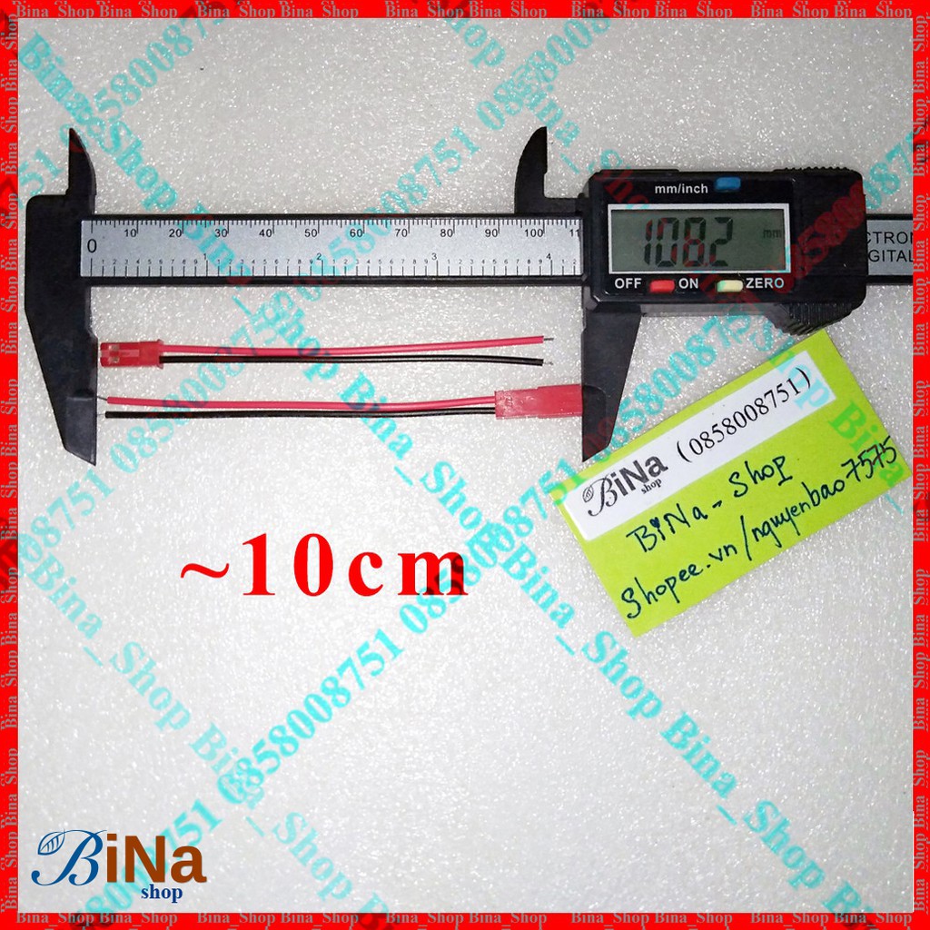 Cáp JST 10cm/15cm đầu tráng thiếc, Cáp JST 2P đực/cái tự chọn