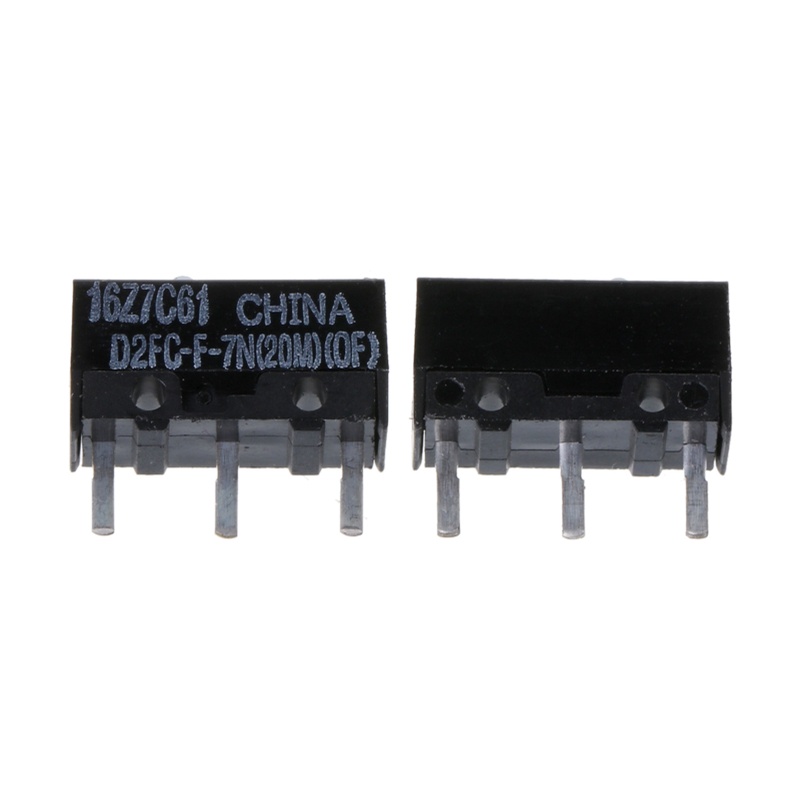 Bộ 2 Nút Công Tắc Micro D2FC-F-7N 20Million Màu Bạc Bằng Hợp Kim