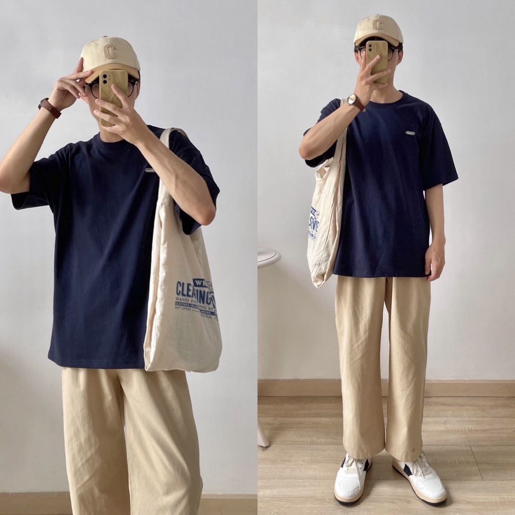 NOBITA HOME - áo thun tay ngắn form rộng 100% cotton 7593