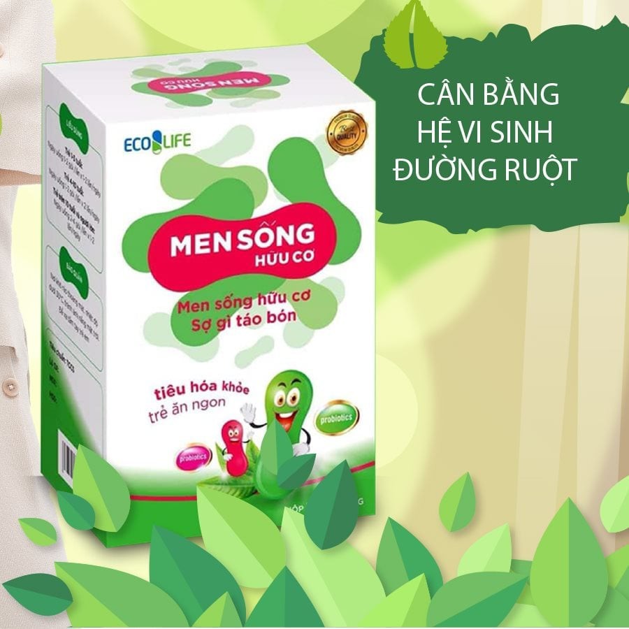 Men sống hữu cơ+sữa non pháp hộp 30 gói date 2024