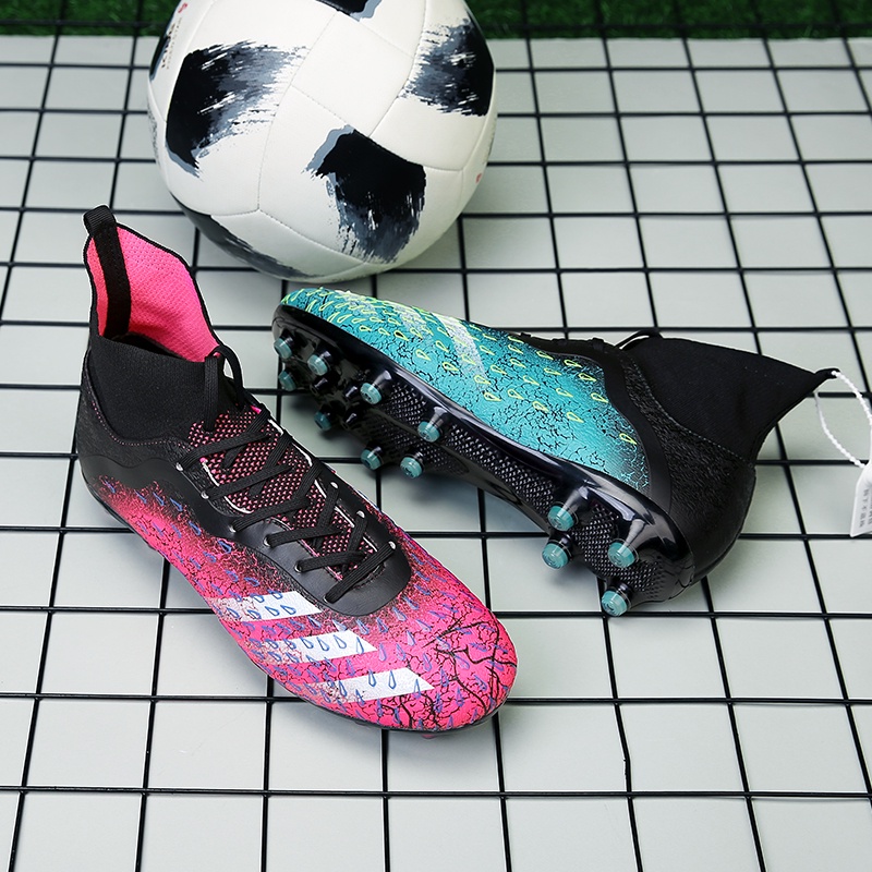 Giày Đá Banh Cổ Cao Chống Trượt Có Gai Dài Size 35-45 Thời Trang Cho Nam
