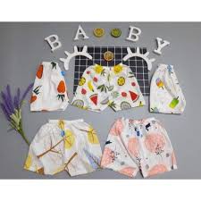 Quần chục đùi cotton giấy cho bé yêu