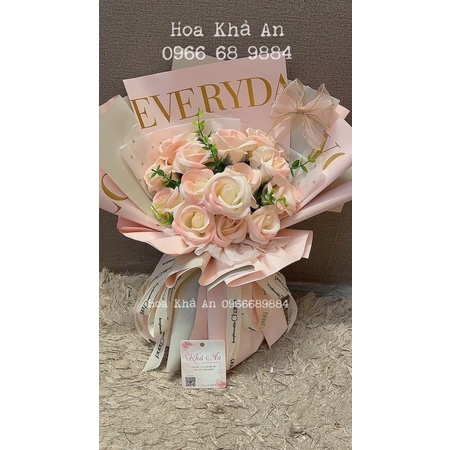 [Hoa sinh nhật] Bó hoa Sáp Loang 15bông cao cấp, thiết kế bởi Khả An. Đặt được số bông theo yêu cầu. Có hoả tốc HN